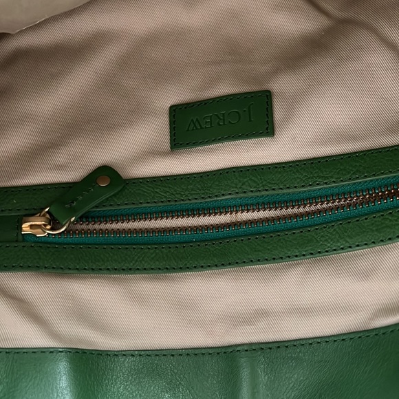 J crew Green leather tote bag - Picture 4 of 4